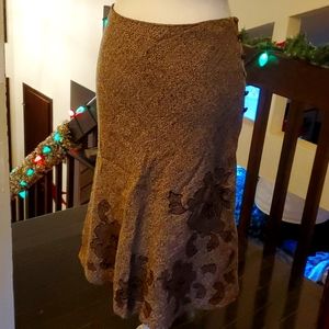 Brown Wool Skirt
